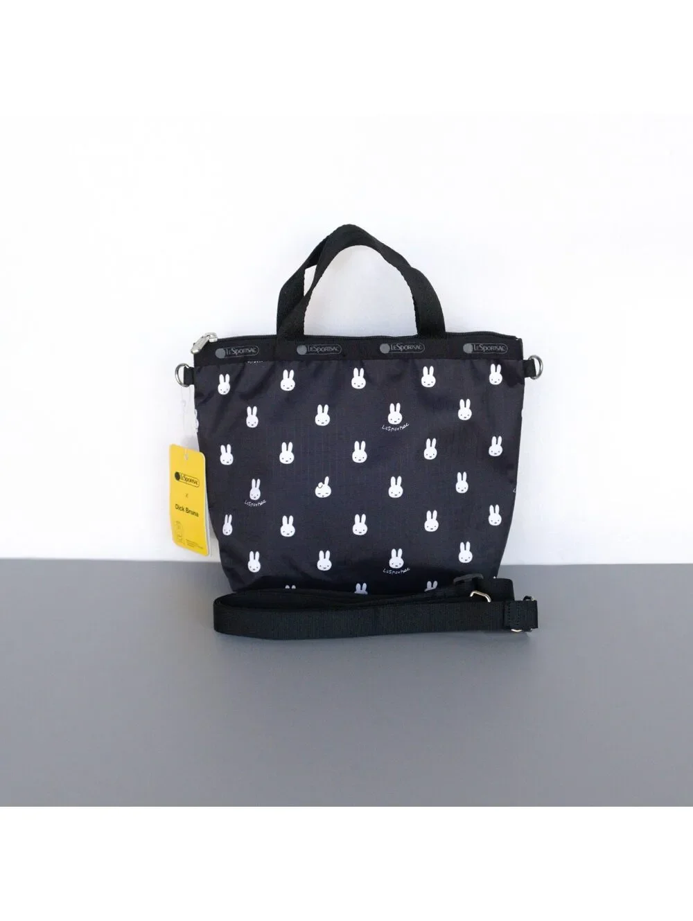 LeSportsac Miffy Black Mini Tote Crossbody NWT